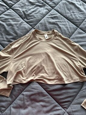 lululemon athletica Cropped Long-Sleeve Top - Beige